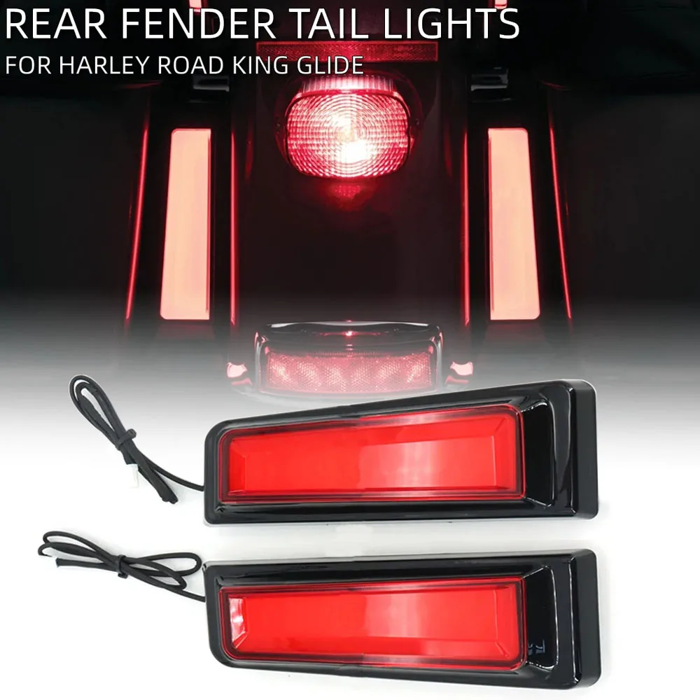 

NEW Motorcycle Daytime Running Lighting Rear Fender LED Brake Tail Light For Harley Davidson Road King Glide 2014-2020 2019 2018