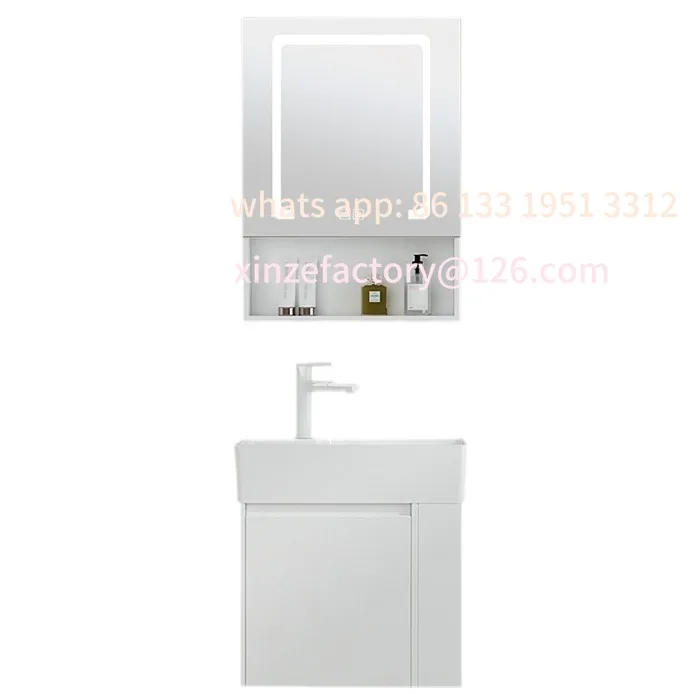 

Honeycomb aluminum small household side open storage bathroom cabinet combination ceramic washbasin cabinet washbasin washstand