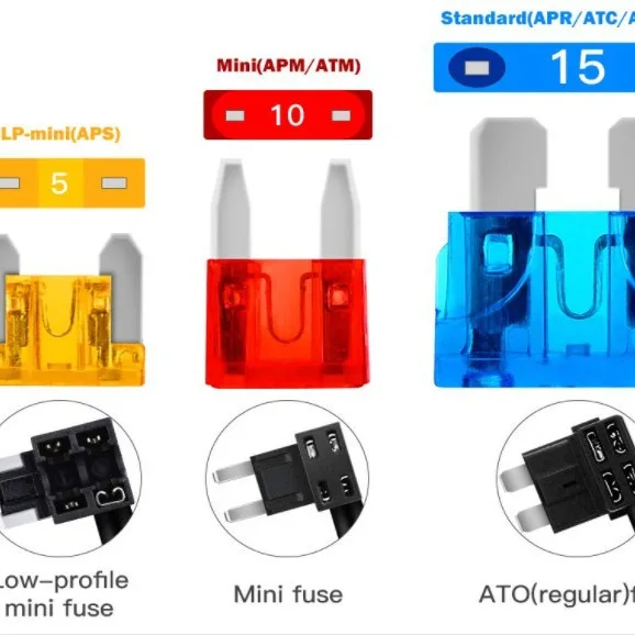حامل فيوز السيارة صغير الحجم متوسط الحجم إضافة محول صنبور الدائرة مع 10A مايكرو صغير قياسي ATM شفرة فيوز قطع غيار السيارات الجديدة #5