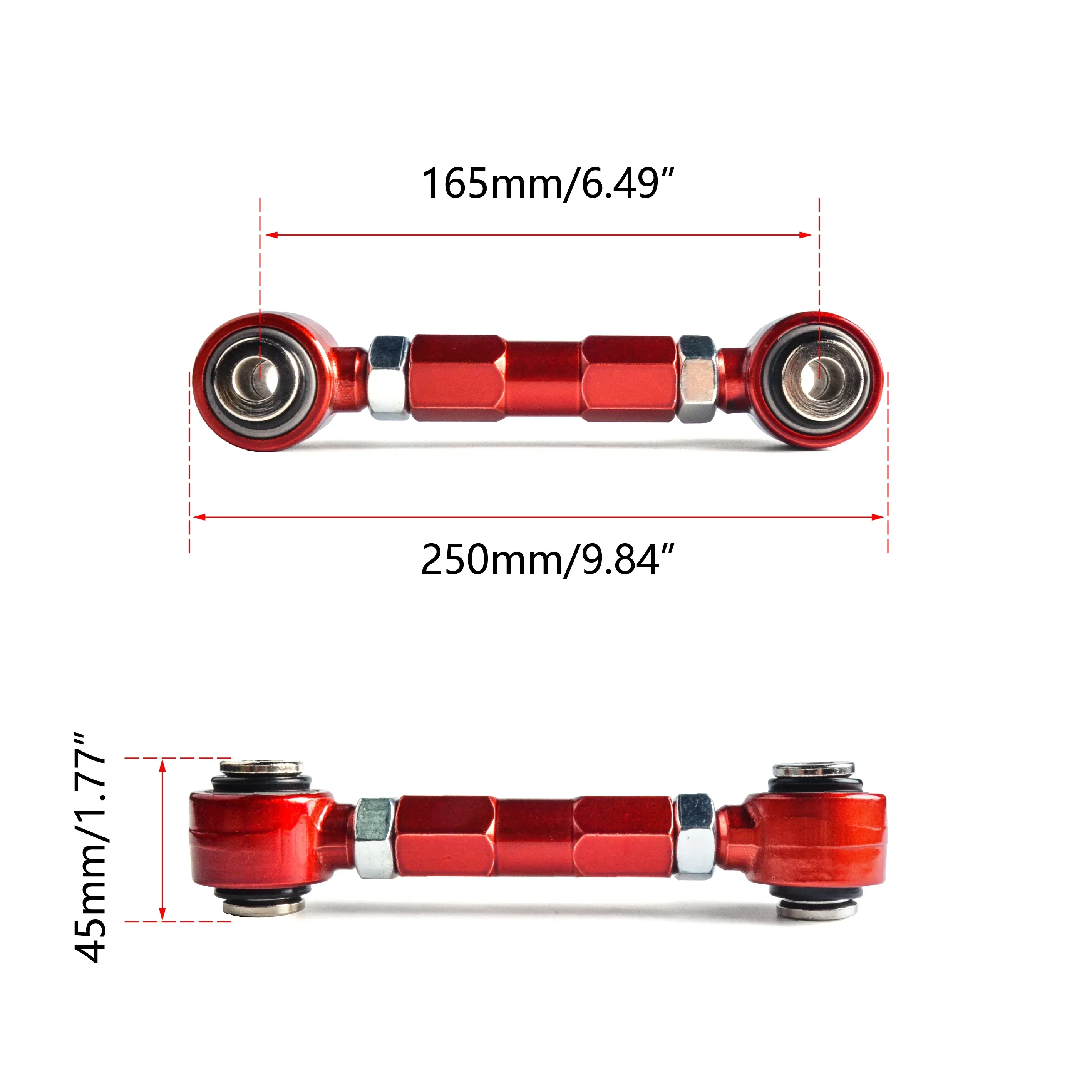 suspension parts Adjustable Rear Toe Arms Spherical Bearings  For  02-06 Mitsubishi Lancer FWD