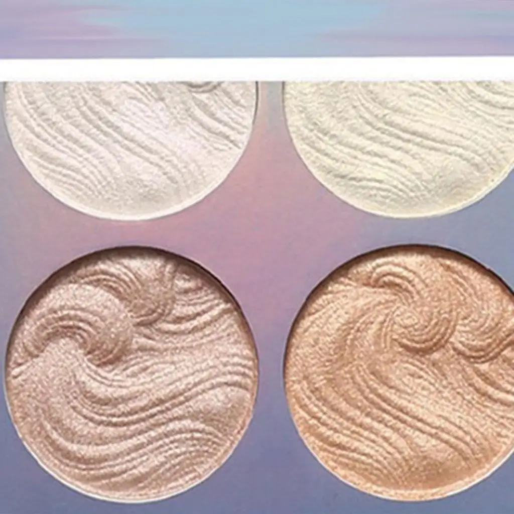 Professional Glow Highlighter Makeup Palette 4 Shades Face Contour Powder for Luxury Women’s Cosmetics
