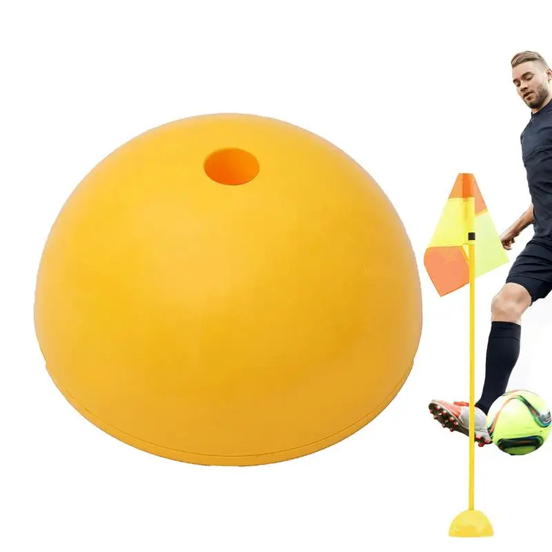 Soccer Field Equipment Multipurpose Water-Filled Stability Pole Base Yellow Boundary Poles Base Football Agility Pole Stand For