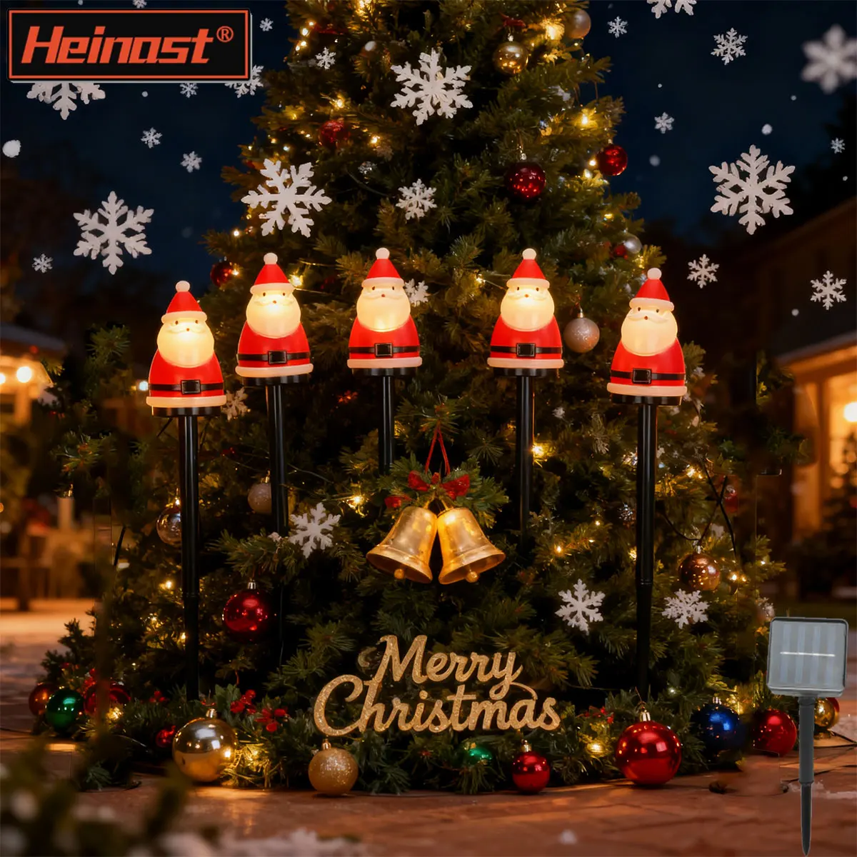 5 قطعة أضواء عيد الميلاد LED سانتا كلوز شجرة عيد الميلاد أضواء جو احتفالي في الهواء الطلق حديقة أضواء المناظر الطبيعية أضواء الرؤية الليلية