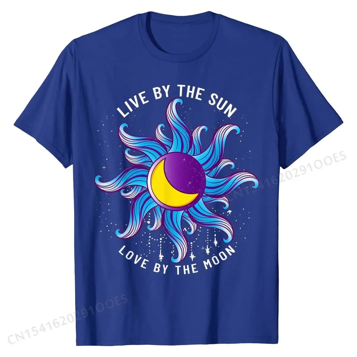 Live By The Sun Love By The Moon Astrology Horoscope Zodiac T-Shirt Cute Design Tops Shirts Cotton Tshirts for Men Europe