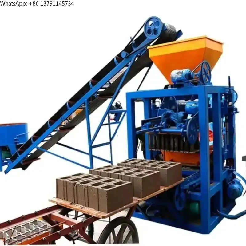 New QT4-24 Cement Block Machine Vibration Processing Hollow Brick Production Line for Construction Industries