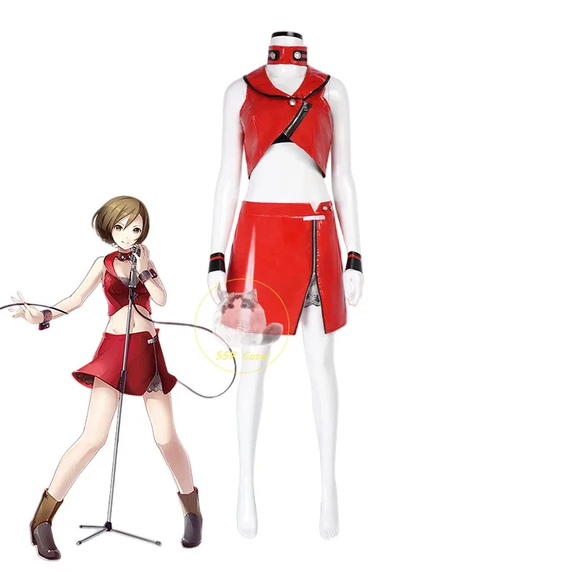 

Didi 211Аниме VOCALOID3 Косплей Костюм Парик Meiko PU Красный Рождество Хэллоуин Формула Униформа для Женщин Comic Con