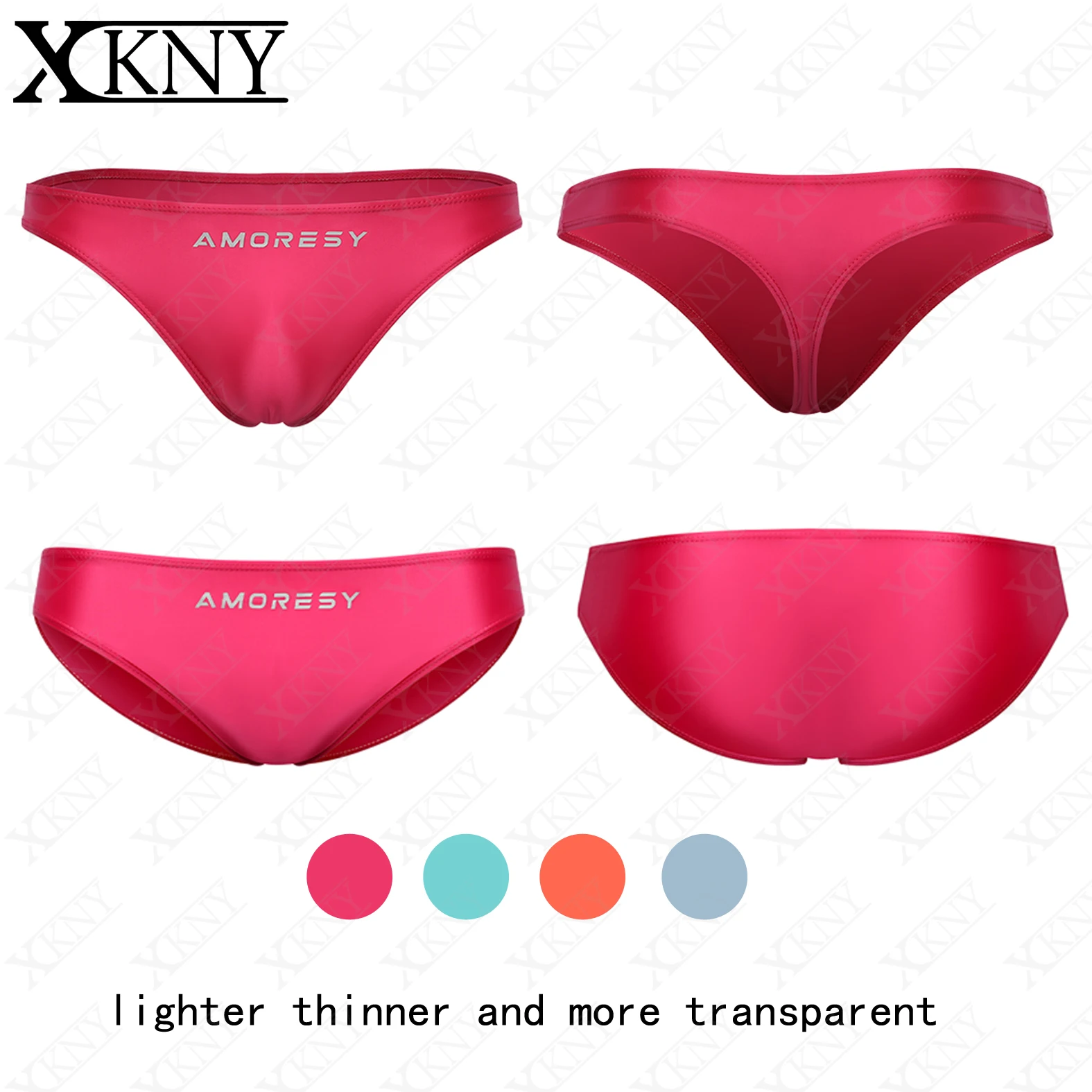 XCKNY-Sous-vêtement en satin brillant pour homme, slip de yoga, de course, de loisirs, tongs brillantes