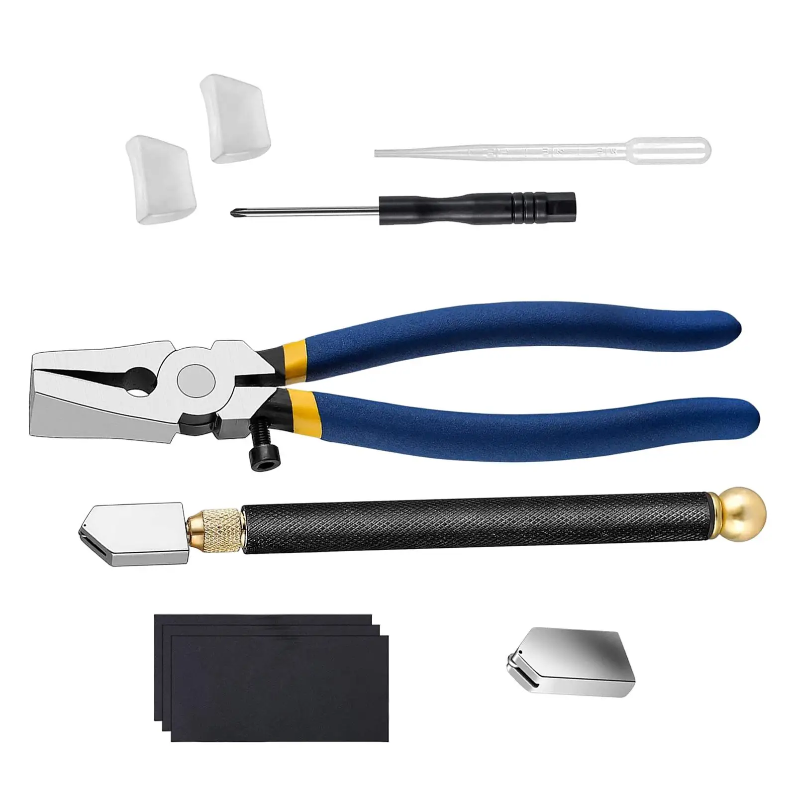 Running Plier Glass Mosaic Cutter Kits Screwdriver Breaking Plier Oil Feed Glass Cutting Tools Heavy Duty Glass Cutting Tool