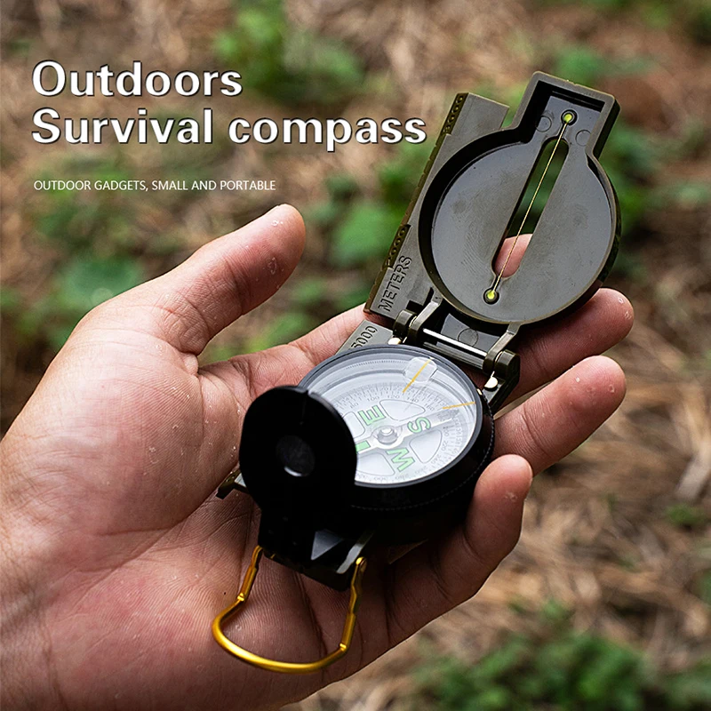 Outdoor Survival Compass Multifunctional Easy To Carry Plastic Directional Tactical Compass North Needle