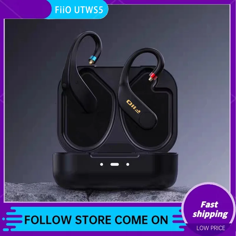 FiiO UTWS5 2025 Earphones True Wireless Bluetooth Hook & Headphone Amp For IEMs Hi-Res 96kHz/24bit LDAC -MMCX/0.78 2pins Custom