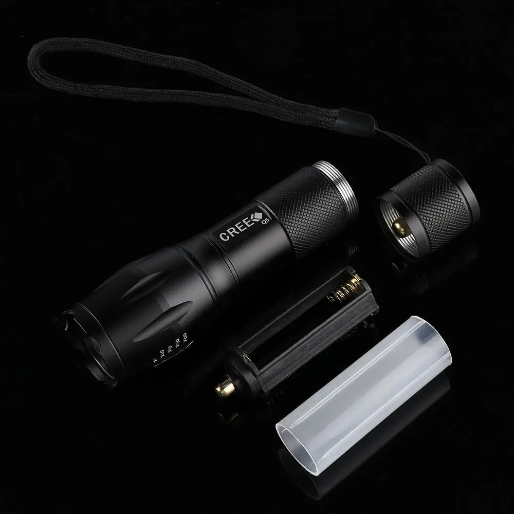 Practical E17 XML  LED Zoom Flashlight Waterproof Torch 3800Lm 5 Mode Bright For Outdoor Camping Hiking Durable