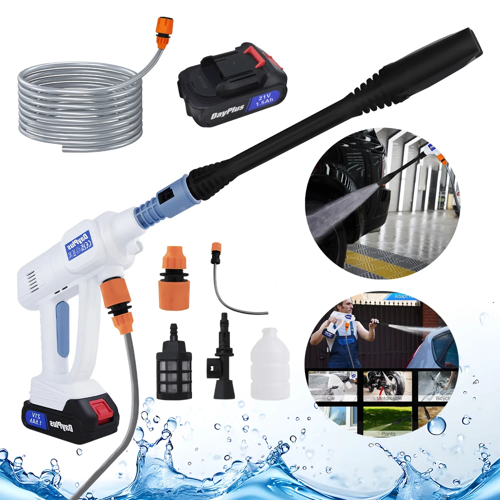 Rechargeablejetwasher,portablehigh-pressurecarwash,6-in-1nozzle,forgarden,windows,carsandmotorbikes-AliExpress