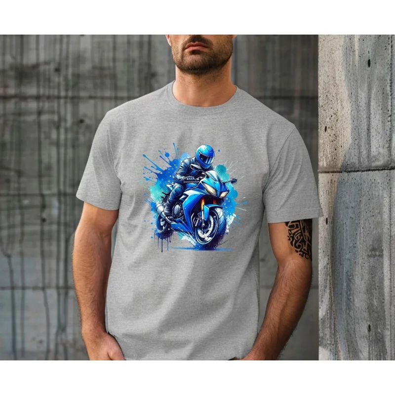 3D Vintage Dirty Motorcycle Men T Shirt Casual Cool Rider Male Tops Hipster Retro Motocross Printed Tee  Outdoor Sports