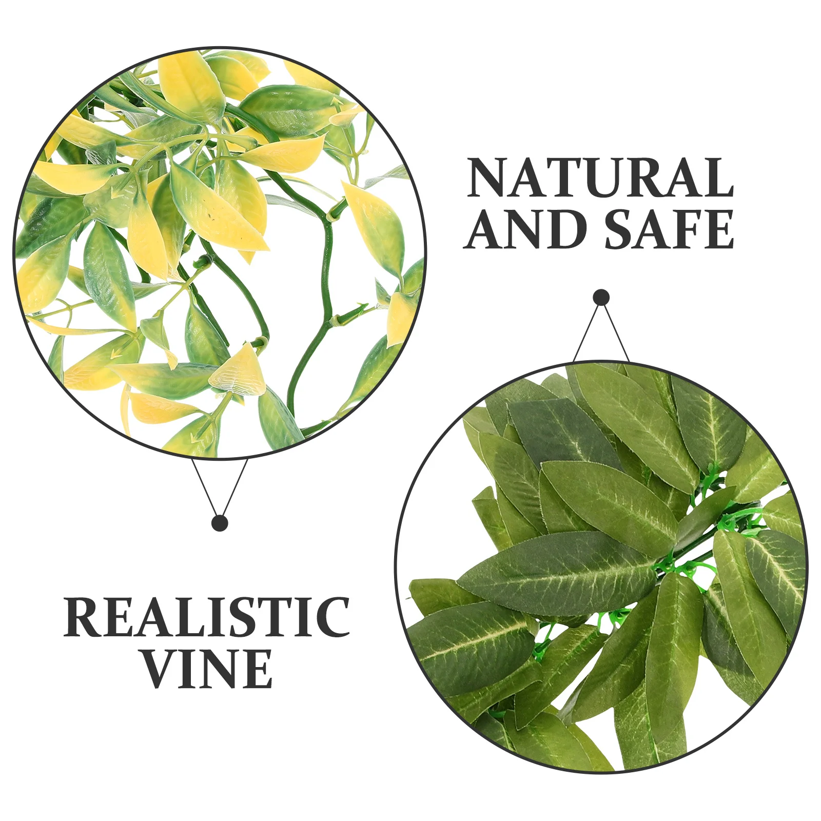 

3Pcs Simulation Vines Decor Reptile Plants Terrarium Accessories Lifelike Hanging Vines Safe Plastic Climbing Ornaments