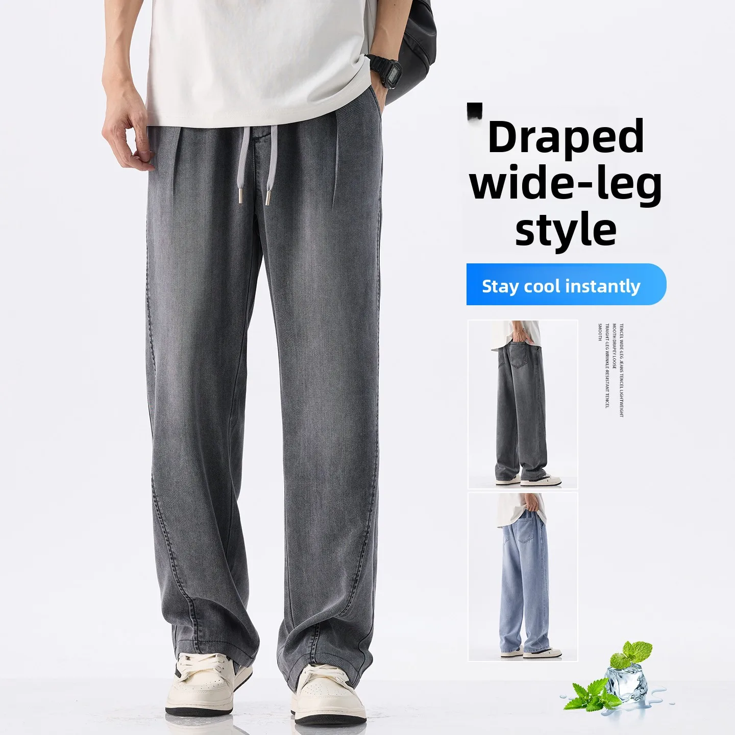 

New Men's Jeans Casual Versatile Spring Summer New Sle from Guangzhou Xintang Town Outlet Store Straight Loose Fit Trendy