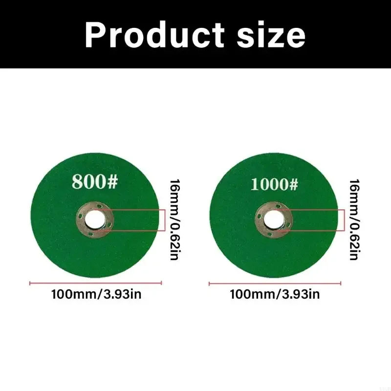 100mm樹脂研削ディスク800/1000グリット炭素が石/金属用に補強されています（標準4 "の電動工具に適合）