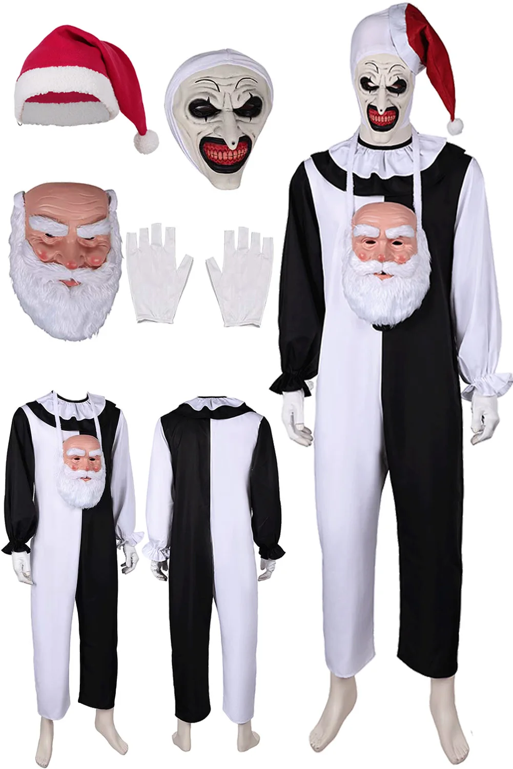 Disfraz de payaso de fantasía para hombre, ropa de fiesta de Carnaval y Halloween, película Terrifier, Roleplay, 2024