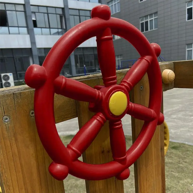 Portable Pirate Ship Wheel For Swing Set Backyard Amusement Park Steering Wheel For Kids Boat Steering Wheel