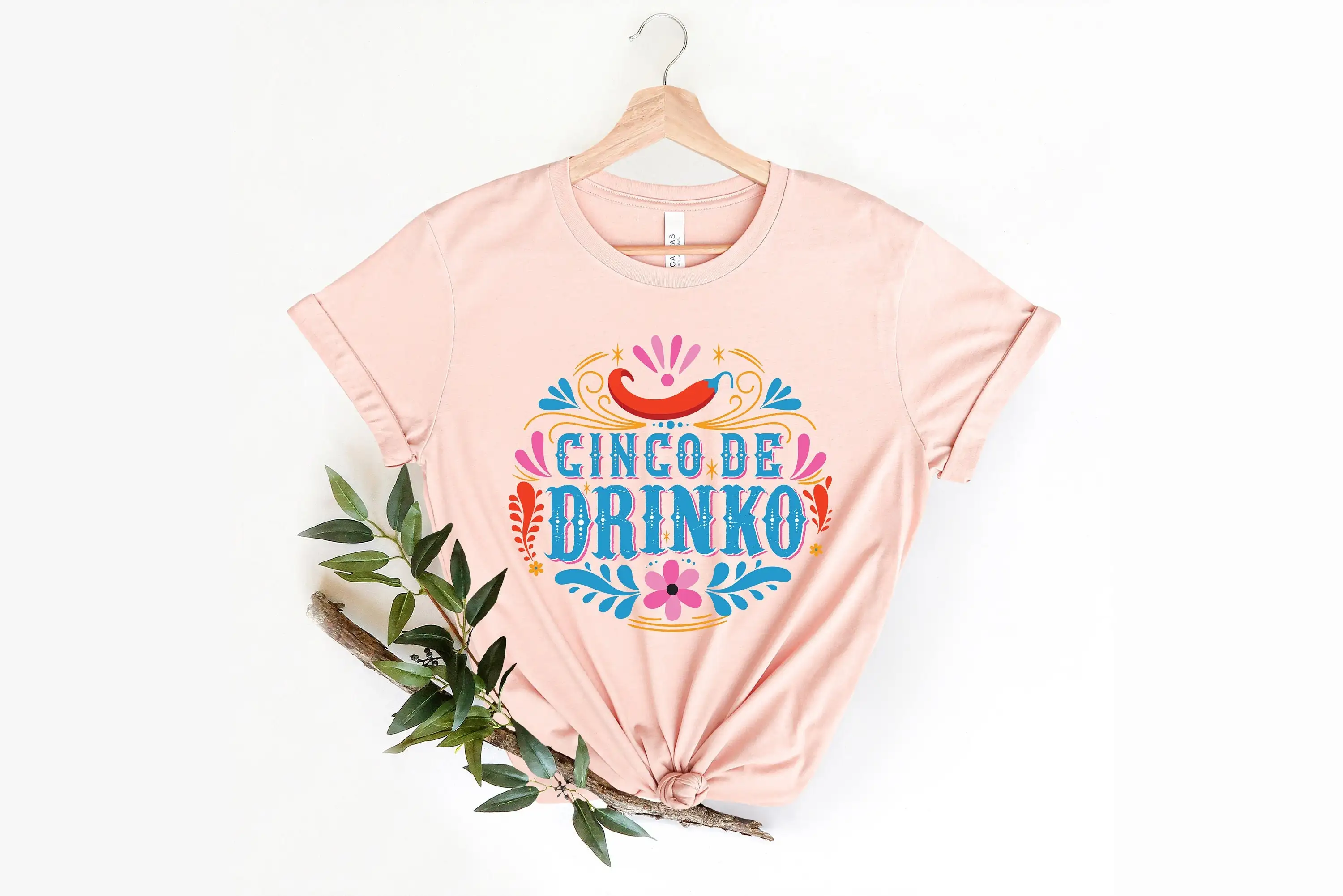 Cinco De Drinko T Shirt Sombrero Mayo Bachelorette Party Fiesta Mexican Vacation