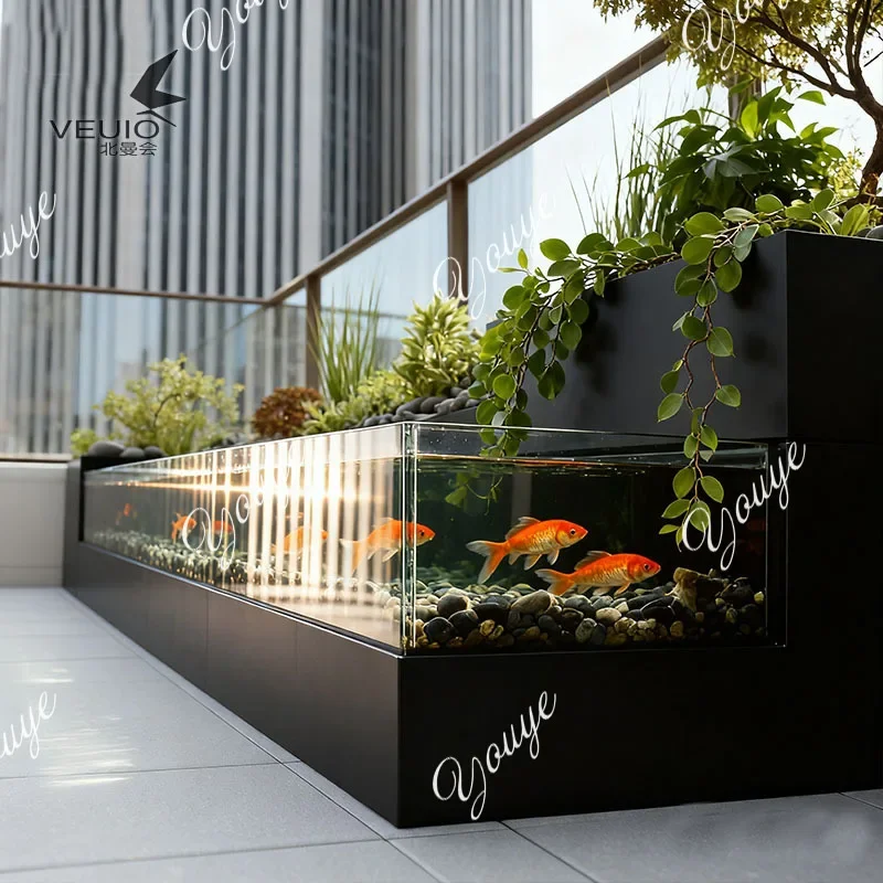 

A19 Stainless steel circulating water flowing water fish pond terrace fish tank flower box courtyard outdoor balcony garden