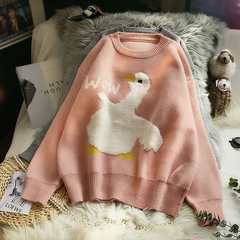 Paarpullover für Herbst und Winter, lockerer Lazy-Stil, geeignet zum Tragen im Winter im Freien