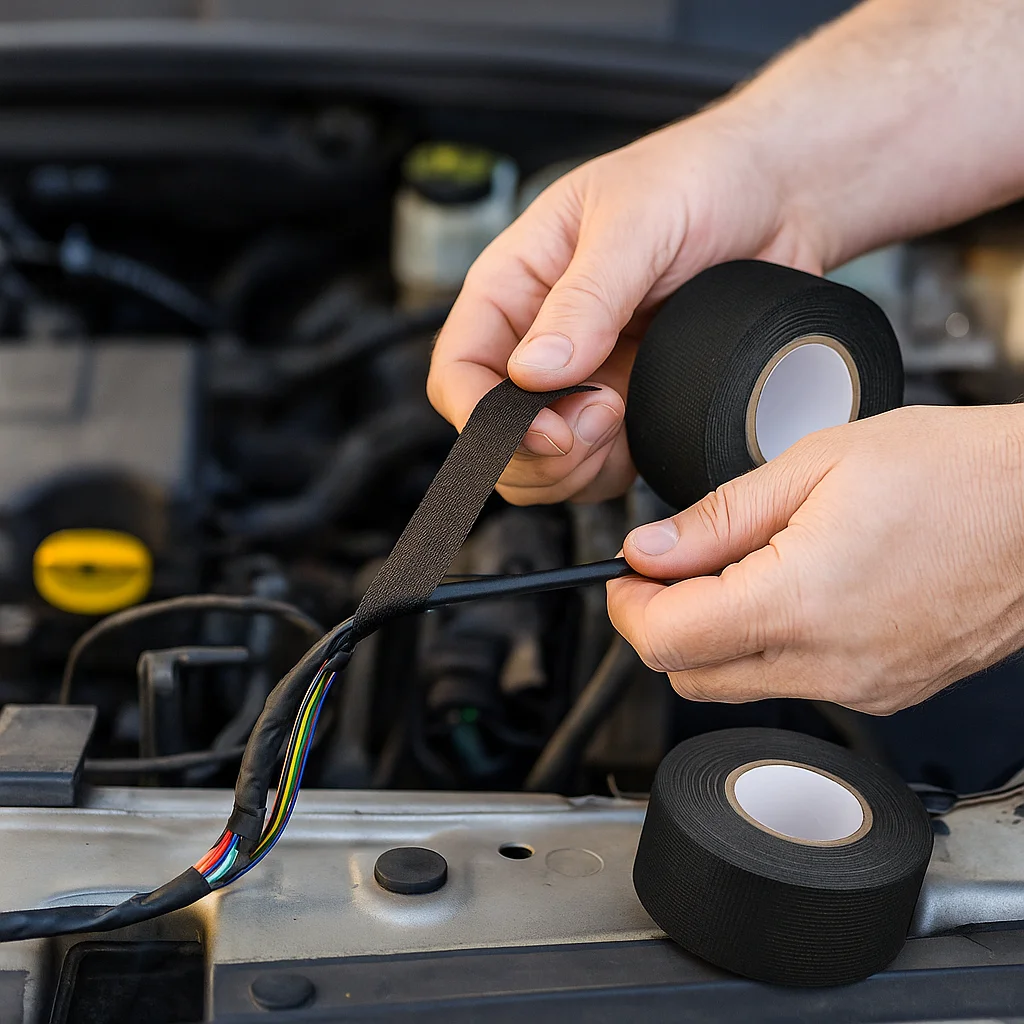 

Черный цвет, 1 рулон, ширина 9/19/25 мм, длина 15 м, лента для жгутов проводов, прочная клейкая ткань, огнестойкая лента для ткацких станков, автомобиля