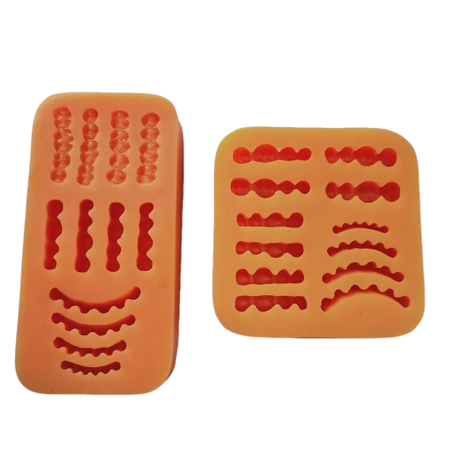 4‑Piece Silicone       Mold Set – Wax Embankment & Individual Tray Mold for Denture Making