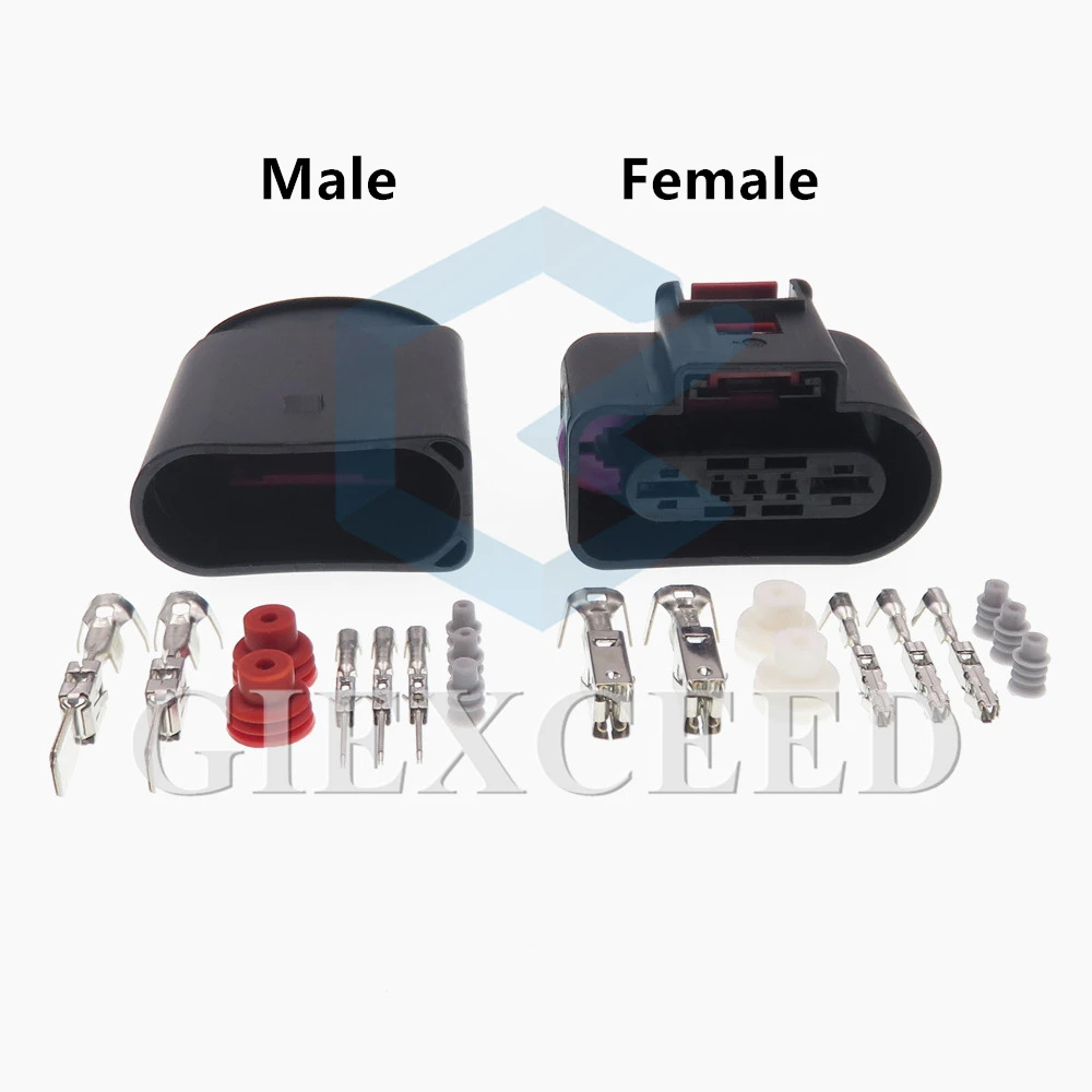 1 Set 5 Pin Car Wiring Socket 1K0919231 1K0919230 Auto Fuel Pump Composite Connector AC Assembly For VW Audi