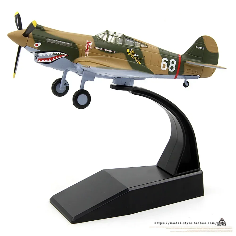 2024 New Diecast AMER  Chinese P-40C Fighter, US Flying Tiger 2 Squadron 68 # P40 Finished Aircraft Model 1/72 Scale Gift Toy