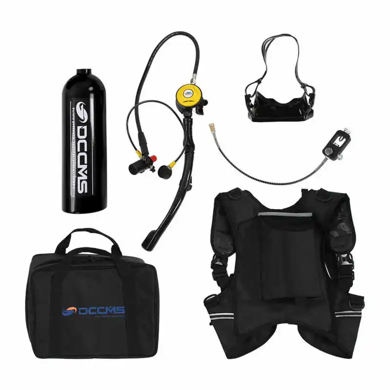 DCCMS DS‑2000 2L Oxygen Tank Diving Equipment Mini Scuba Tank Oxygen Cylinder Set with Diving Goggles