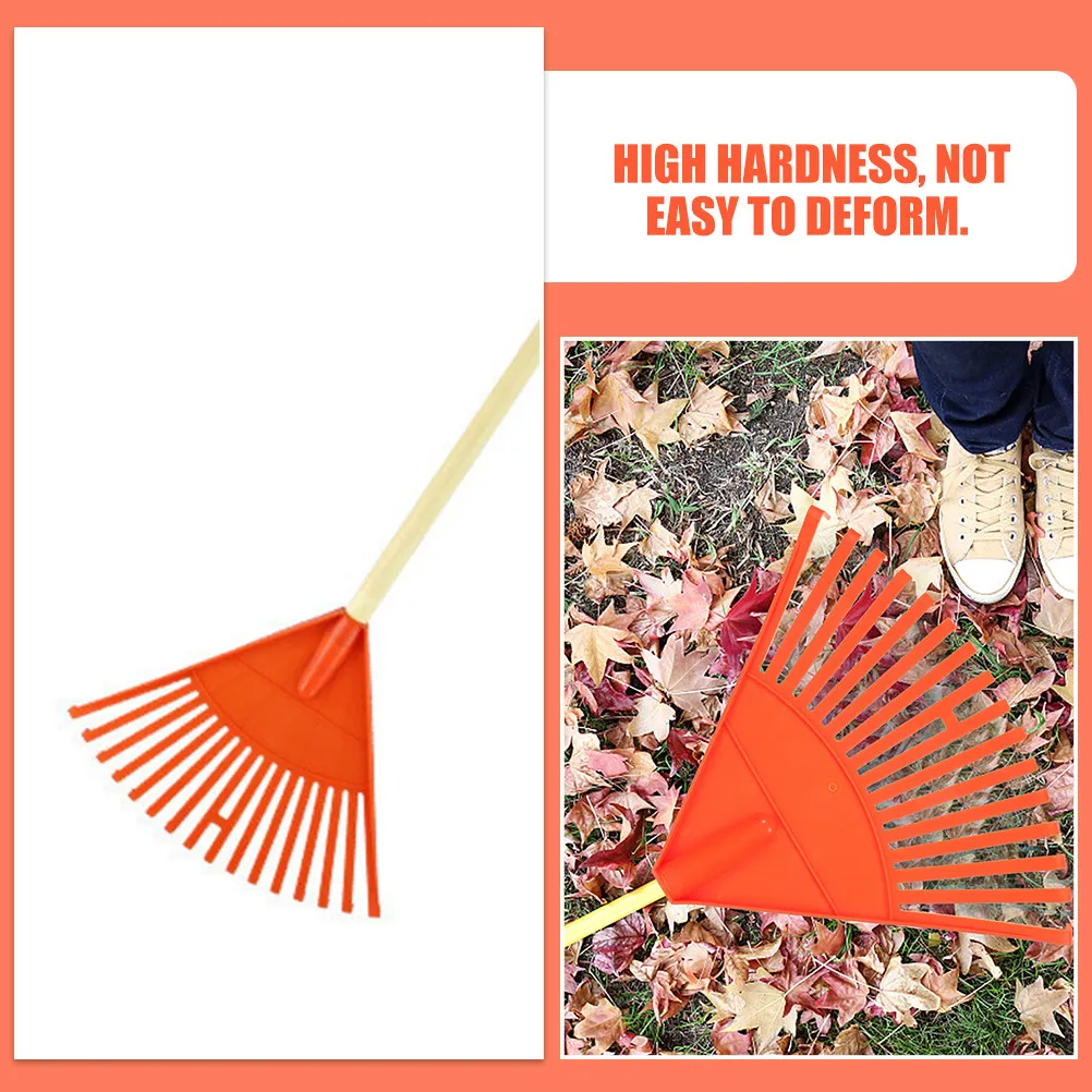 2Pcs Plastic Grass Rake Heavy Duty Garden Leaf Rake for Lawns Artificial Turf Cleaning Weeding Cultivating Lawn Care Yard