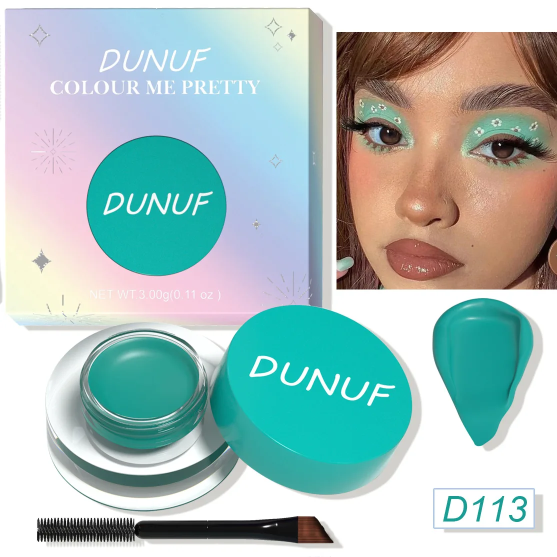12 colores Color facial sombra de ojos multiusos crema para teñir cejas pintura mate Universal de larga duración