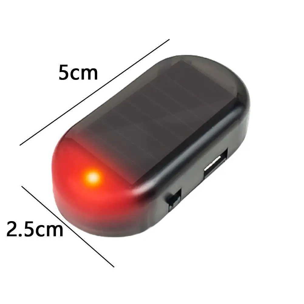 Solar Powered Car Fake Security Light Universal Warning LED Light Alarm Lamp Anti-Theft Caution Strobe Signal Security System