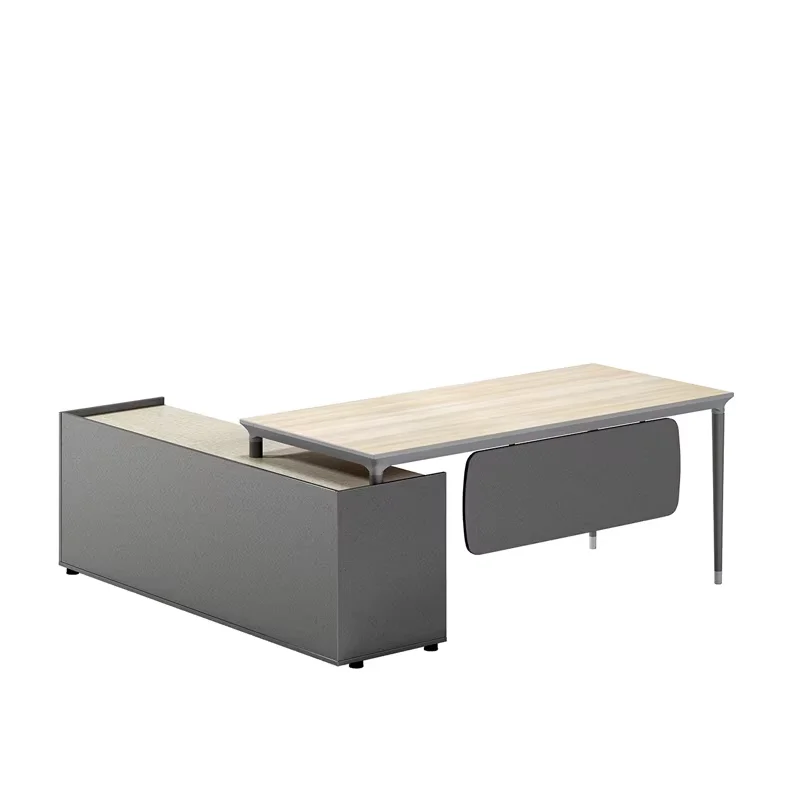 

Customized Modern European Style Mdf Office Desk L Shape Furniture