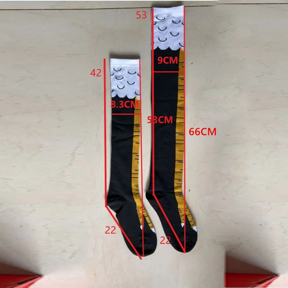 Novidade Algodão Chicken Feet Socks, Chicken Feet Socks, Respirável, Harajuku Street, Long Compression Socks, 3D Print, Acima do joelho, Novidade