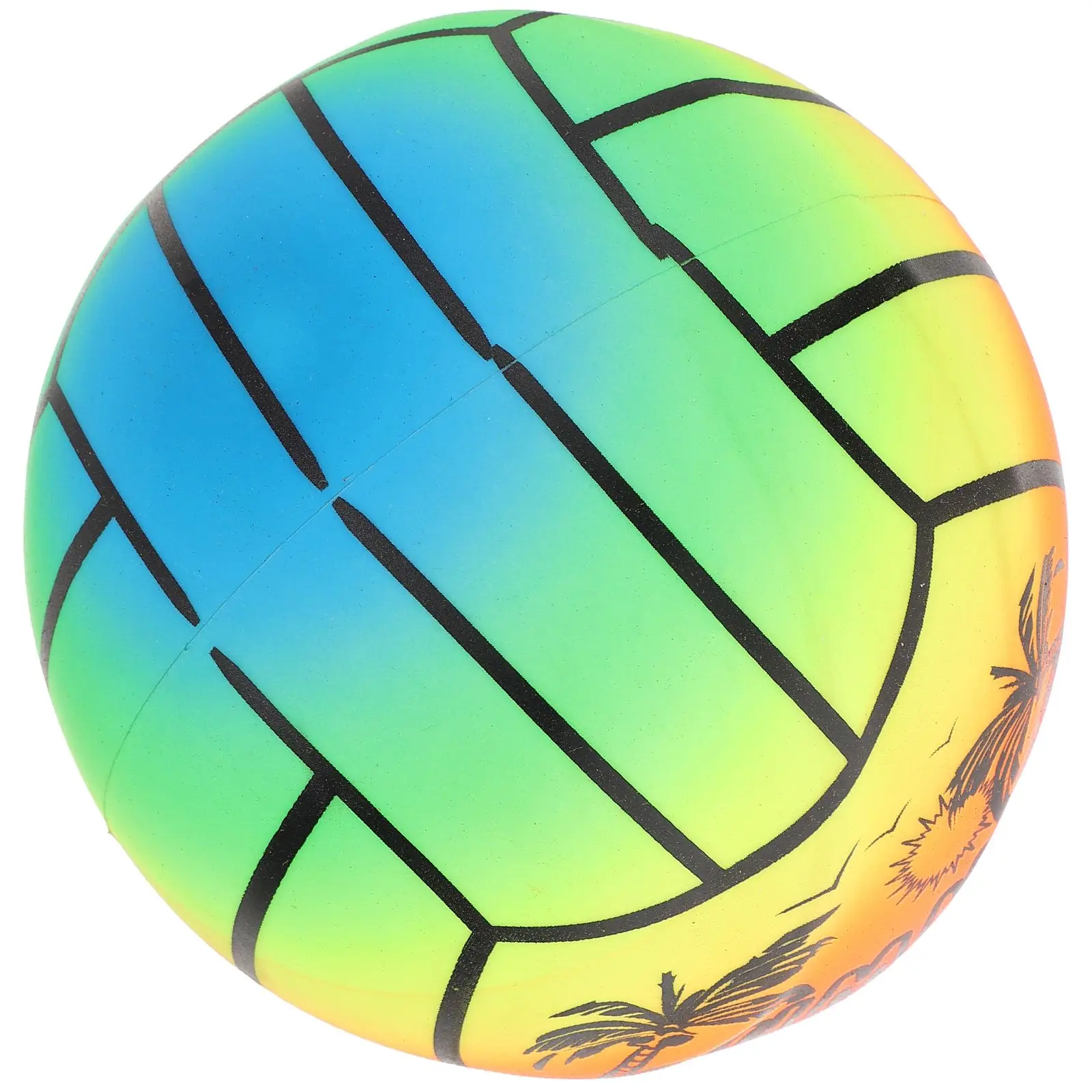 Rainbow PVC Volleyball 6 Inch Thickened Inflatable Toy Ball for Indoor Outdoor Sports Summer Fun Large Beach Balls Giant Beach