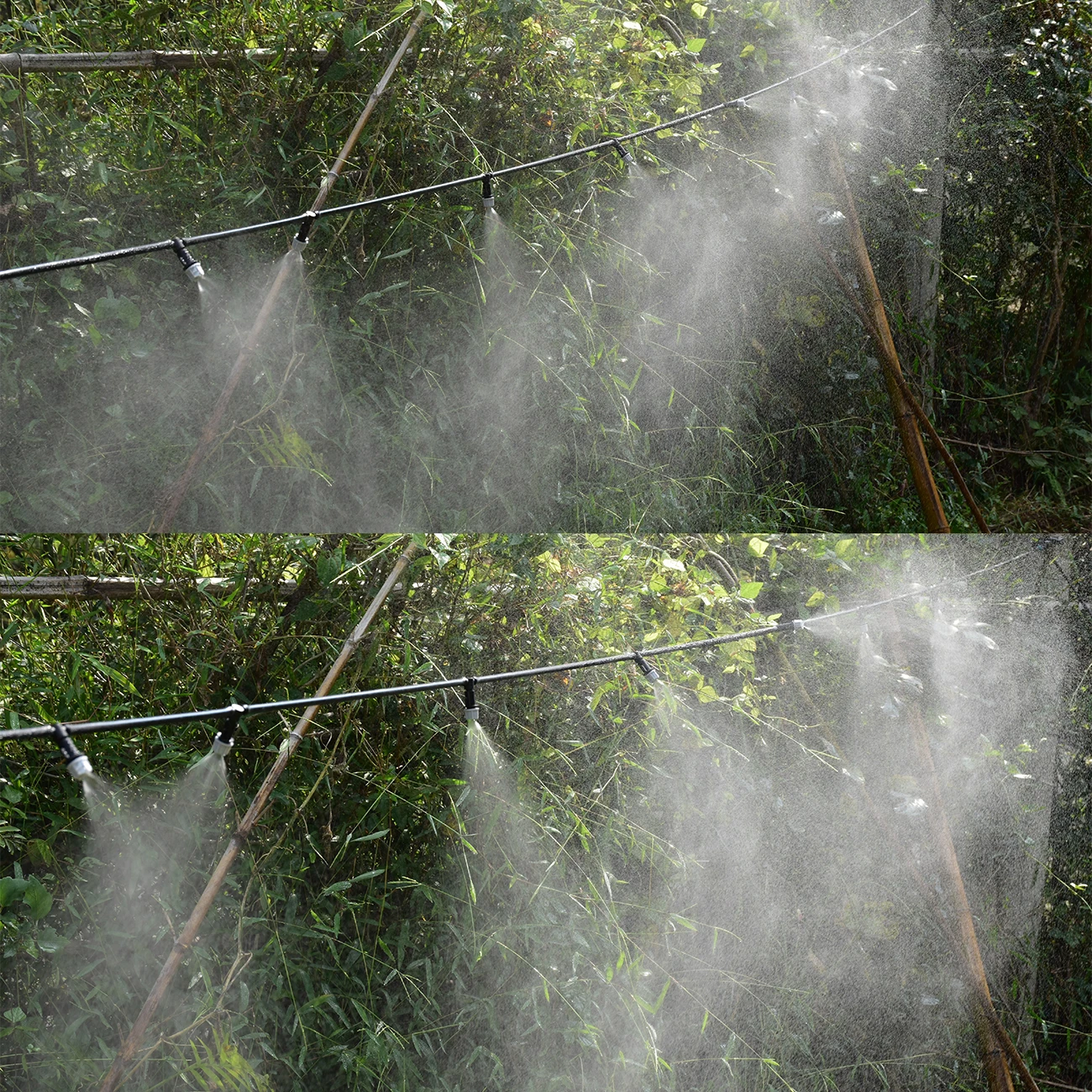 KESLA-cabezales de rociador de nebulización de jardín, 20 piezas de riego de plástico, boquilla con juntas en T para riego por nebulización