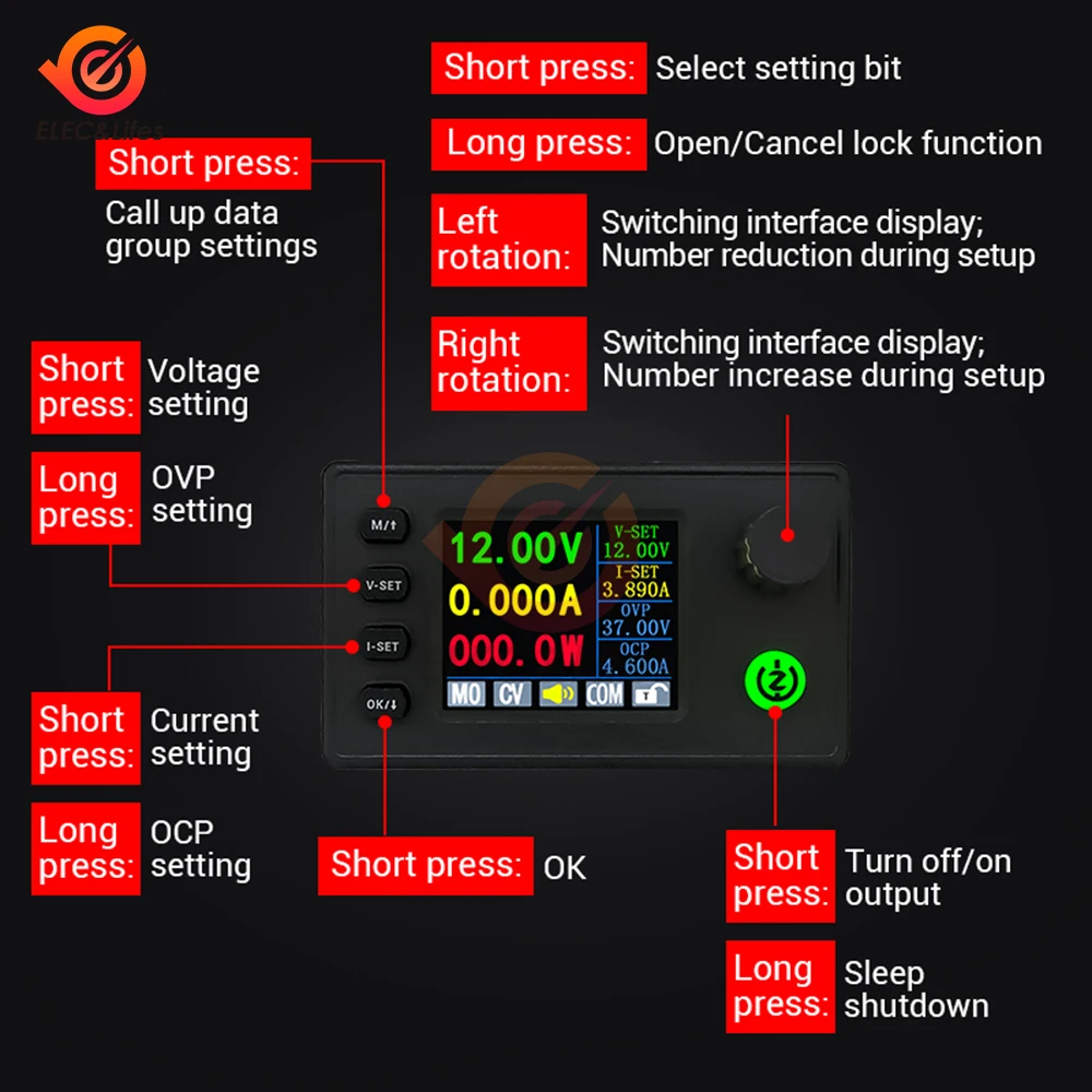 DC 6-36V 40W 90W CNC Adjustable Power Supply Module SK40/SK40C/SK90 Constant Voltage And Constant Current Charging Module