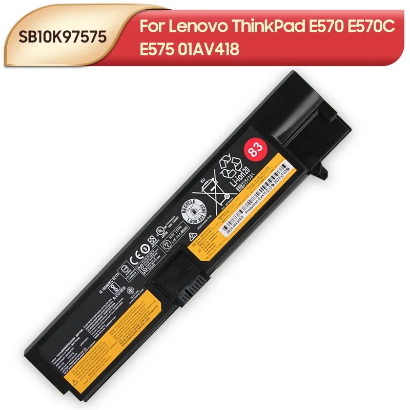 

Original Replacement Battery SB10K97575 For Lenovo ThinkPad E570 E570C E575 01AV418 2670mAh