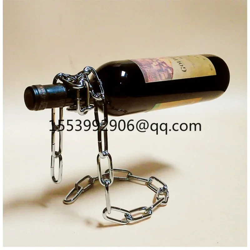 

Jinnate metal floating wine rack wine bottle holder stand display wine bottle holder chain