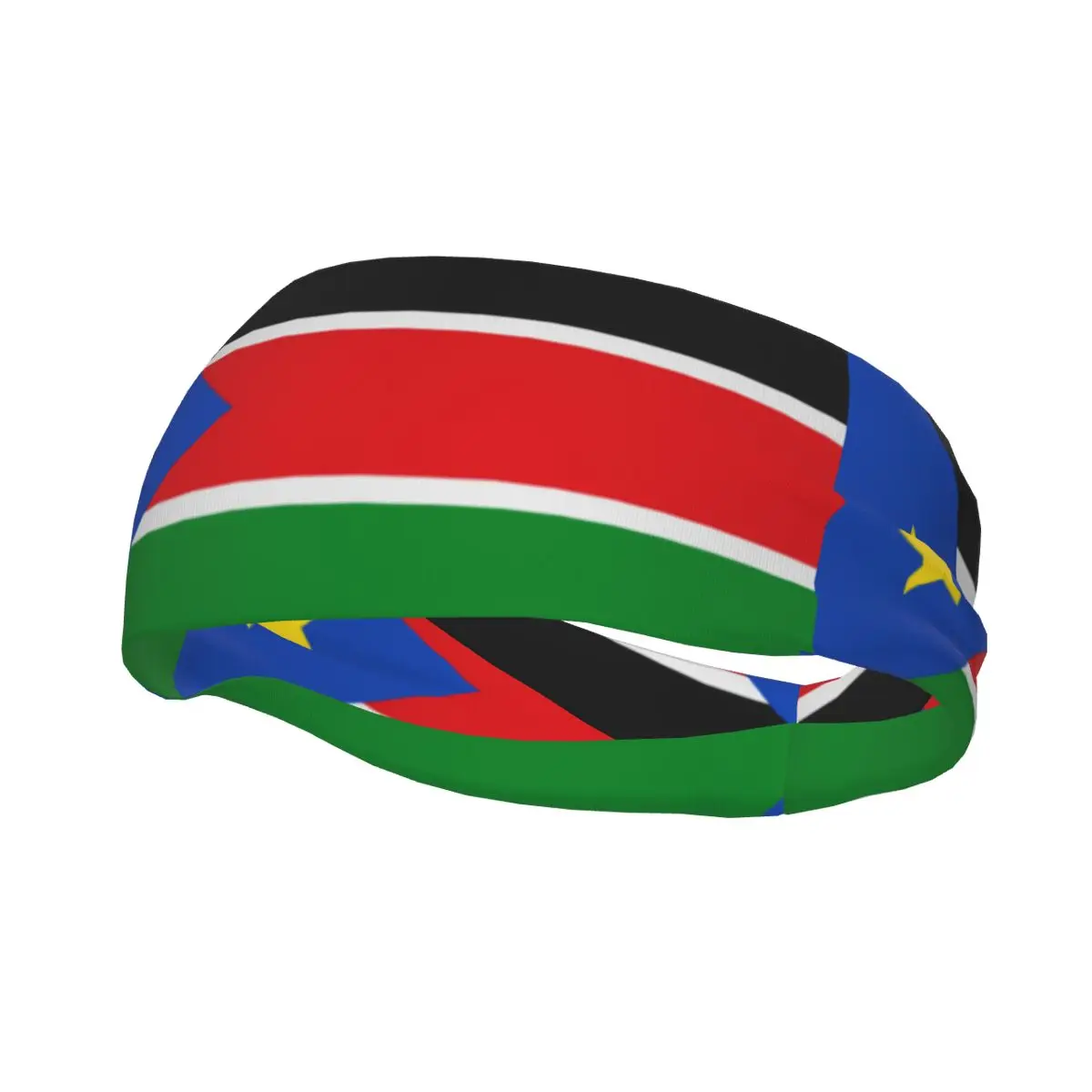 

Headband Sports Yoga Fitness Stretch Sweatband Hair Band Elasticity Headband South Sudan Flag