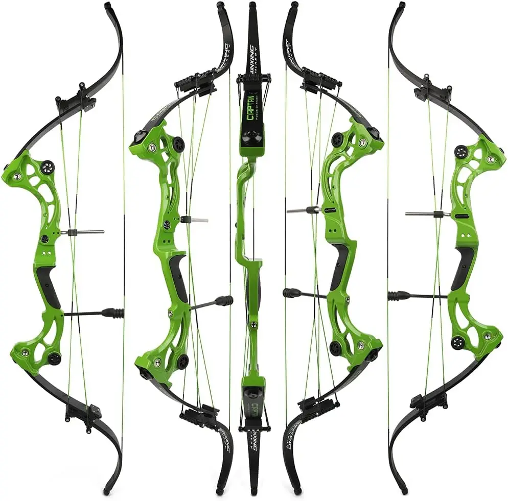 Only Green Bow American Hunting Bow 40-55 Lbs Adjustable  Compound Bow Lever Bow IBO 320FPS for Outdoor Hunting Shooting Fishing