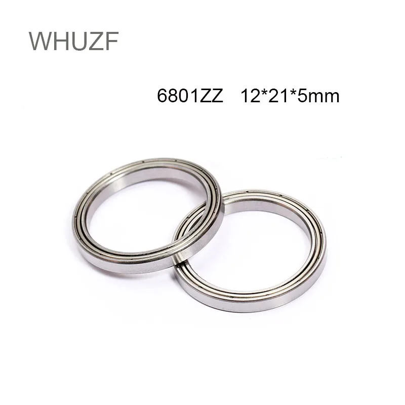 

WHUZF Free shipping 6801ZZ Bearing 12*21*5 mm 20/50PCS ABEC-1 Metric Slim Thin Section 61801Z 6801 Z ZZ Ball Bearings 6801Z