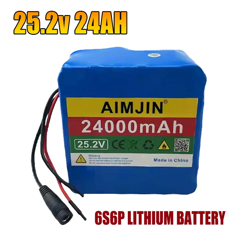 25.2v 24000mAh 6S6P 18650 Lithium Battery Pack 24Ah ,Suitable for Electric Bicycle Outdoor Power Supplies etc