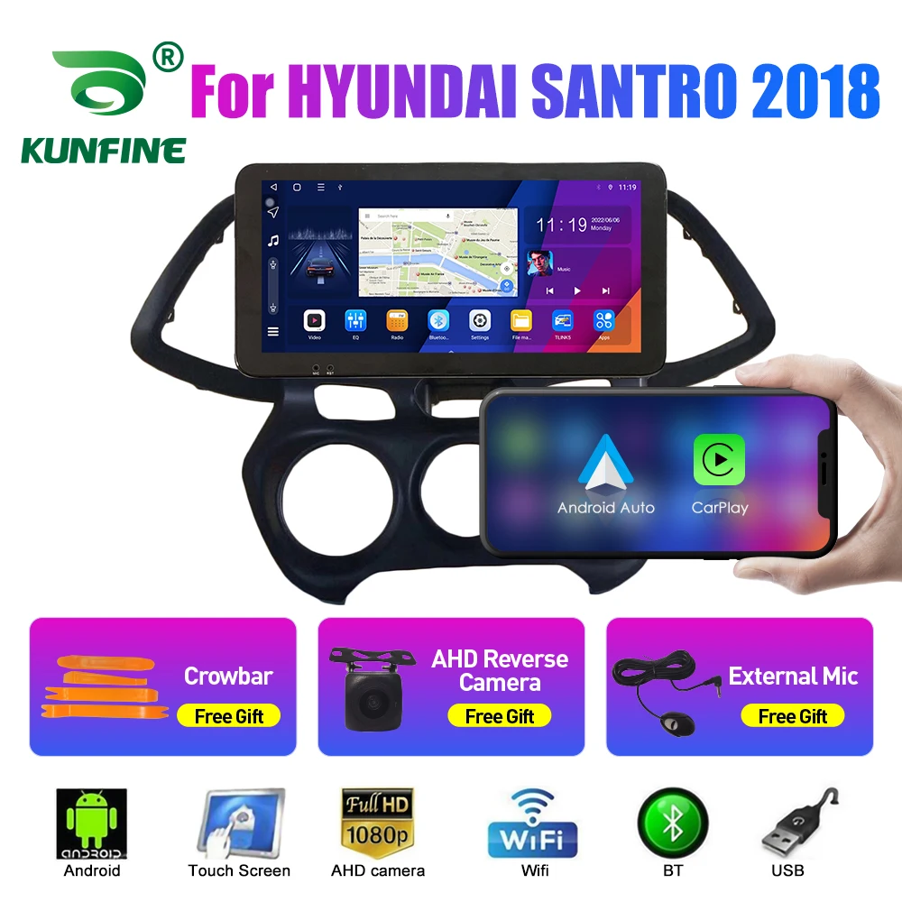 

10.33 Inch Car Radio ForHYUNDAI SANTRO 2018 2Din Android Octa Core Car Stereo DVD GPS Navigation Player QLED Screen Carplay