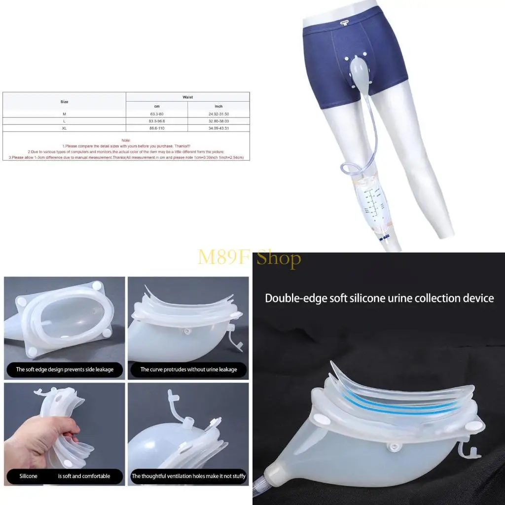 

M89F Reusable Leak Proof Urinal Bag For Adults Elastic Belt Standing Walking Incontinence Underwear Homecare Accessories