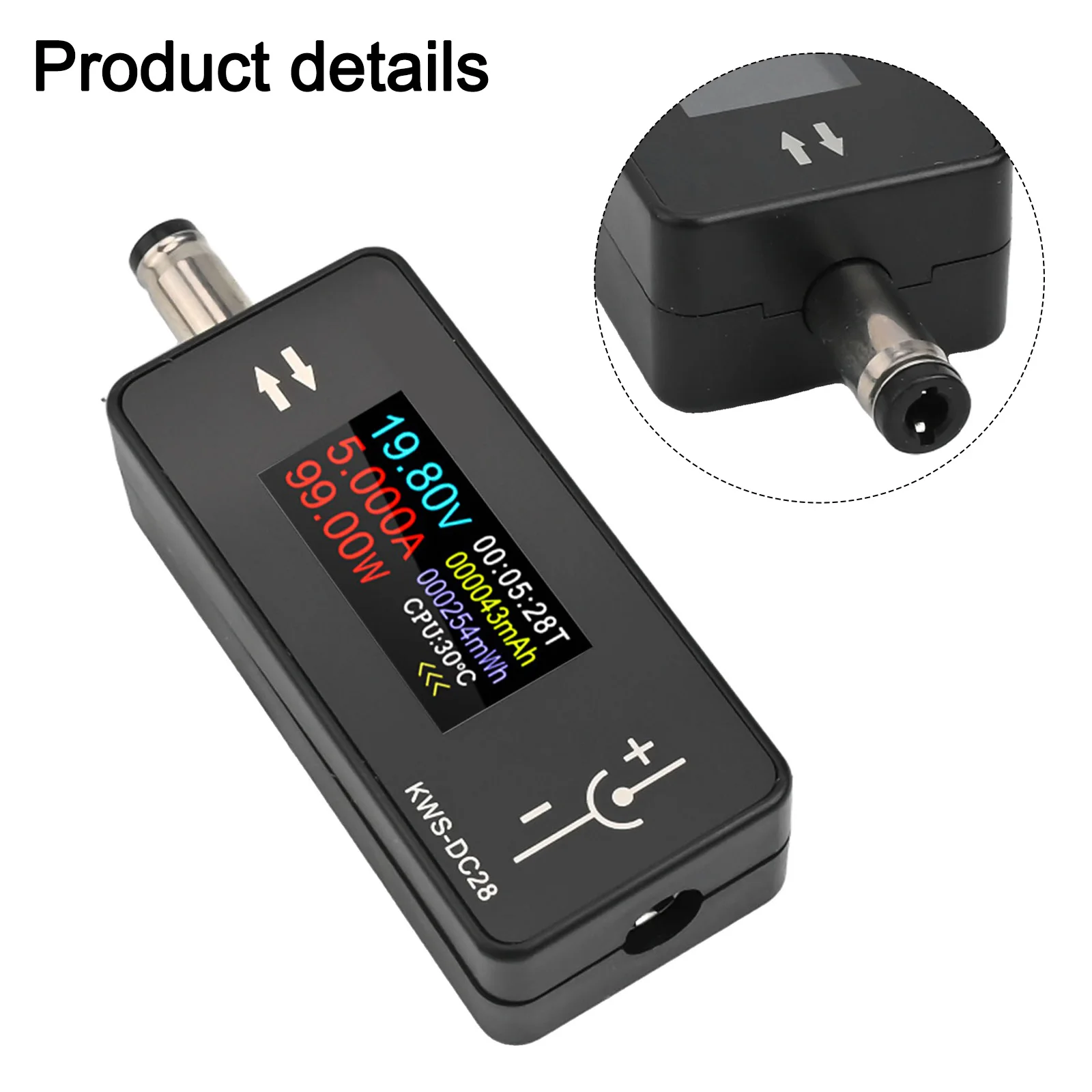 Probador de carga inteligente DC5525 de 240W con pantalla TFT de alta definición para un seguimiento preciso de voltaje y corriente