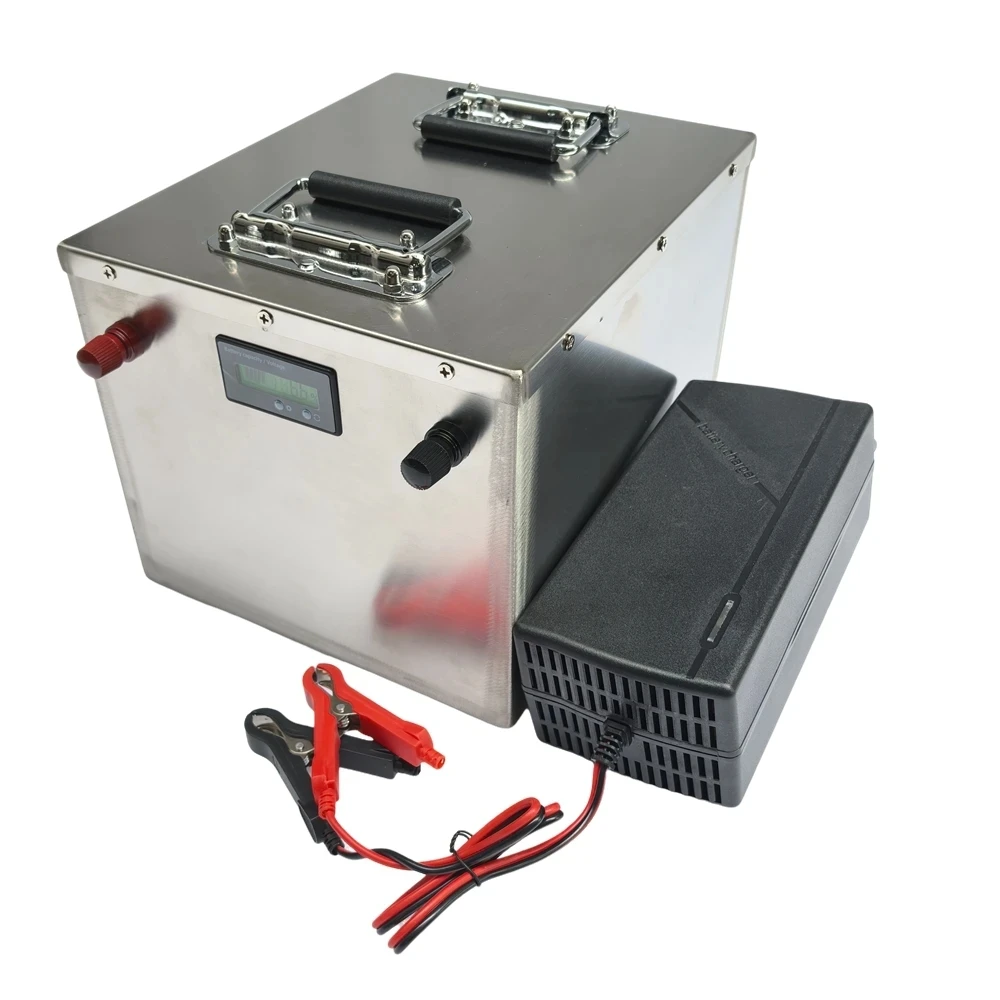 Paket baterai lithium Lifepo4 60V 20ah isi ulang 20S dengan BMS 2000W untuk sepeda skuter Roda Tiga, pasokan lampu + pengisi daya 73V5A.