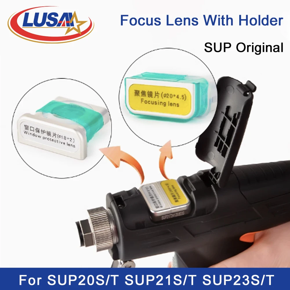 LUSAI SUP20 SUP21S SUP21T SUP23S SUP23T Laser Focus Lens with Holder Lens Drawer for CHAOQIANG 21S/T 23S/T Laser Welding Head