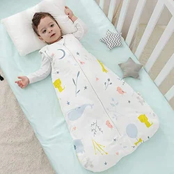 Sem mangas Footmuff Sacos De Dormir Bebê Inverno Wearable Cobertor Com 2-Way Zipper 2.5 TOG Algodão Saco Do Sono Unisex Newborn Itens